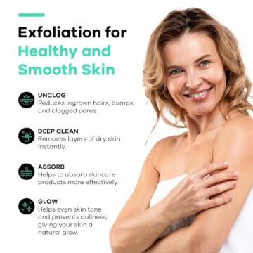 Dermasuri Deep Exfoliating Glove for Shower - Scrubbing Mitt Body Scrubber Gloves Skin Exfoliator & Eliminates Dead Skin - Keratosis Pilaris Scrub Spray Tan Remover - Korean Skincare for Body (2 Pack)