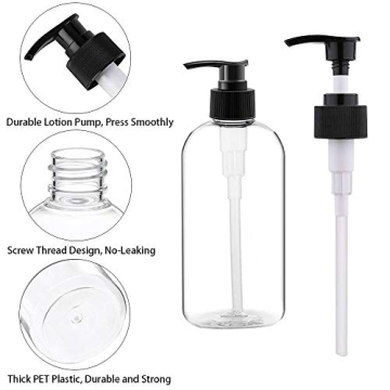 Durable 16oz Refillable Pump Bottles - 4 Pack for Home