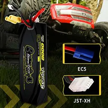 Gens ace 3S Lipo Battery 11.1V 8000mAh 100C Lipo Battery with EC5 Plug for RC Car RC Truck