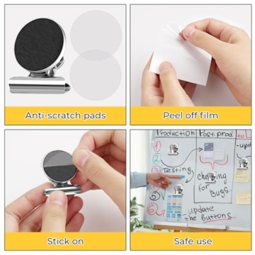 WUDIME Heavy Duty Magnetic Clips for Home Office Classroom