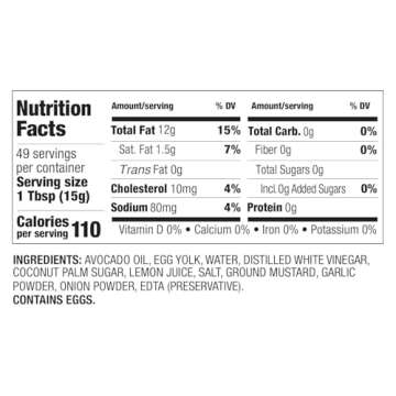 BetterBody Foods Avocado Oil Mayonnaise for Healthy Meals