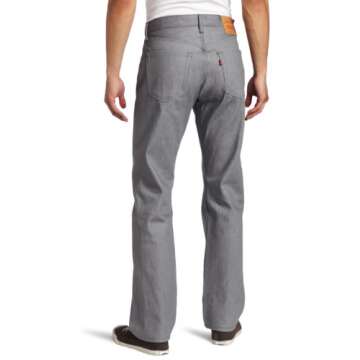 Levi's Men's 501 Original Shrink-to-Fit Jeans (Legacy), Silver Rigid-STF, 36W x 32L