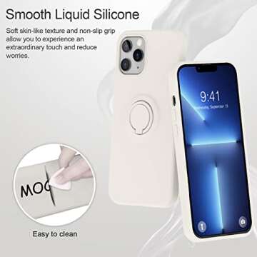 MOCCA Compatible iPhone 13 Pro Case | Liquid Silicone Ring Kickstand