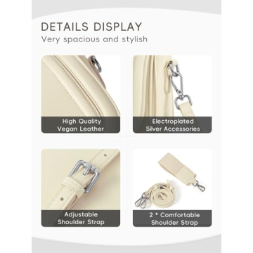 CLUCI Vegan Leather Crossbody Bag Women Stylish Functional