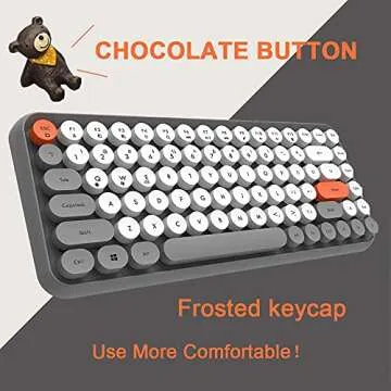 FELICON Mini Bluetooth Keyboard Portable 84 Keys Typewriter