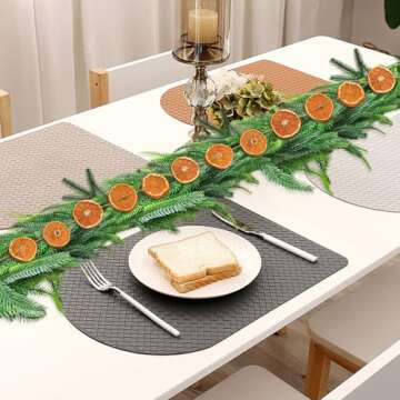 10ft Dried Orange Slice Christmas Garland Christmas Decorations Realistic Farmhouse Christmas Decor for Mantle Front Door Porch Fireplace Christmas Tree Home Indoor