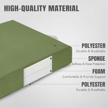 Large Knee Mat for Gardening and Home Repair Comfort