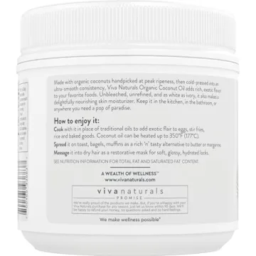 Viva Naturals Organic Coconut Oil Unrefined 54 oz