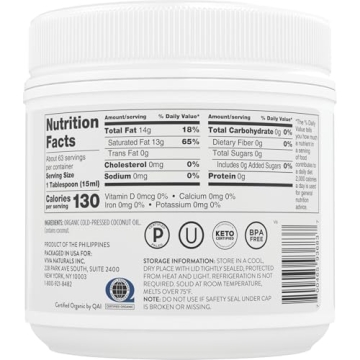 Viva Naturals Organic Coconut Oil Unrefined 54 oz