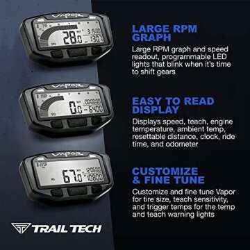 Trail Tech Vapor Speedometer-Tachometer Kit for KTM/Husqvarna