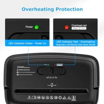 BONSEN Shredder for Home Office, 8-Sheet Crosscut Credit Card Shredder, Small Paper Shredder for Home Use with 4 Gallons Wastebasket, High Security Level P-4, ETL Certification (S3101)