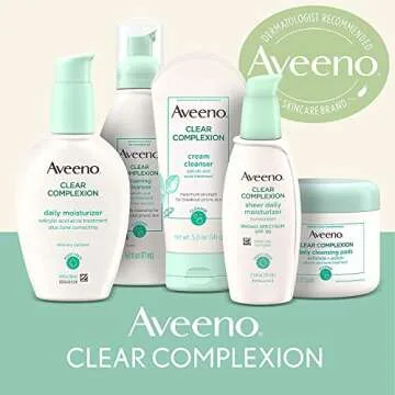 Aveeno Clear Complexion Foaming Oil-Free Facial Cleanser with Soy Extract & 0.5% Salicylic Acid, Acn...