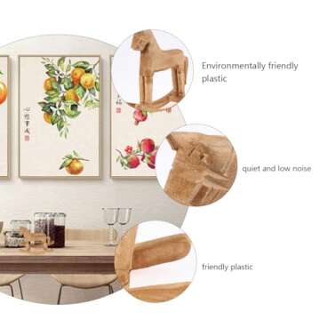 VOSAREA 18x6x18cm Wooden Rocking Horse Table Decoration Craft Home Art Furnishing