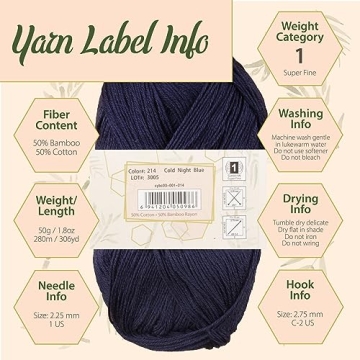 Soft Bamboo Cotton Yarn for All Baby & Craft Projects