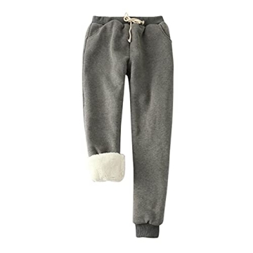 Women's Fleece Sherpa Lined Sweatpants - Warm Thermal Joggers