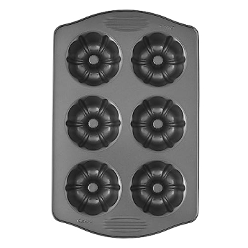Wilton 6-Cavity Mini Fluted Tube Baking Pan for Muffins