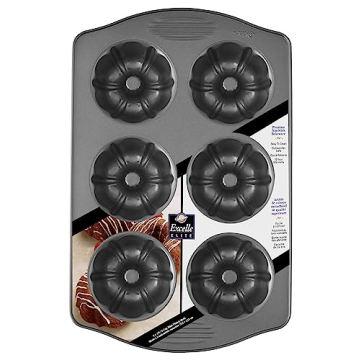 Wilton 6-Cavity Mini Fluted Tube Baking Pan for Muffins