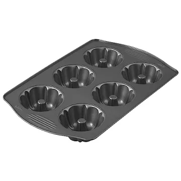 Wilton 6-Cavity Mini Fluted Tube Baking Pan for Muffins