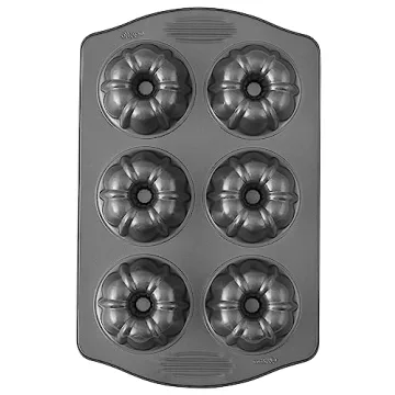 Wilton 6-Cavity Mini Fluted Tube Baking Pan for Muffins