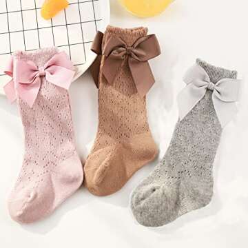 Colorful Childhood Baby Girls Knee High Socks - Adorable & Soft