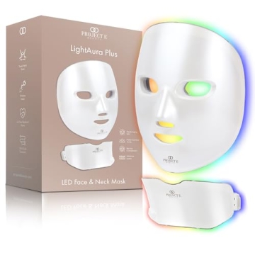 LightAura Plus LED Light Therapy Mask by Project E Beauty | LED Face & Neck Mask | Skin Rejuvenation...