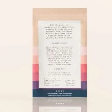 DIME Beauty Power Patch, 96 Count - Hydrocolloid Pimple Patches, Zit Spot and Blemish Aid with Salicylic Acid, Vitamin A, and Clove Oil