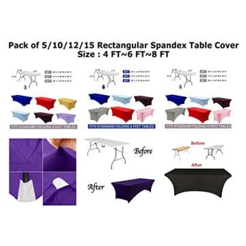 MDS Stretch Tablecloth for Weddings and Events - Royal Blue