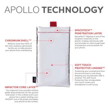 PHOOZY Thermal Phone Case for Cold Weather | Insulated Phone Pouch Extends Battery Life 3X | Snow-Proof & Water-Resistant | Snowboard & Skiing Accessories | Seen on SHARK TANK (Apollo Silver - Medium)