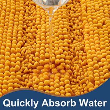 Non Slip Thick Shaggy Chenille Bathroom Rug Sets 2 Piece, Thickened Hot Melt Rubber Bottom Bath Mats for Bathroom, Bath Rugs Quick Dry Machine Washable for Shower (Saffron, 32"x20" Plus 17"x24")