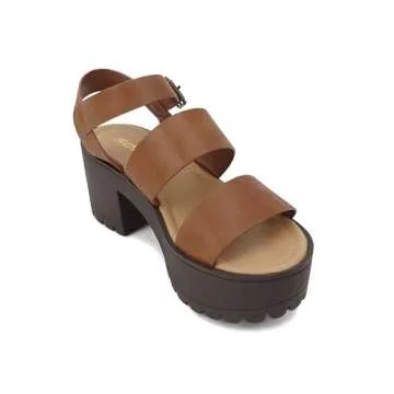 Soda ACCOUNT Women's Stylish Platform Sandals for Comfort