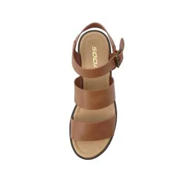 Soda ACCOUNT Women's Stylish Platform Sandals for Comfort