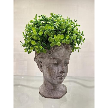 Grecian Goddess Head Planter for Small Plants and Succulents
