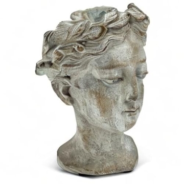 Grecian Goddess Head Planter for Small Plants and Succulents