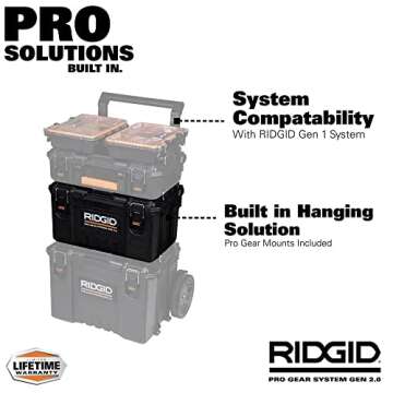 Pacroban 2.0 Pro Gear System 22 in. Modular Tool Box Storage and Organizer