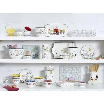 Lenox 897217 Snoopy Valentine's Day Accent Plates, Set of 4, Assorted