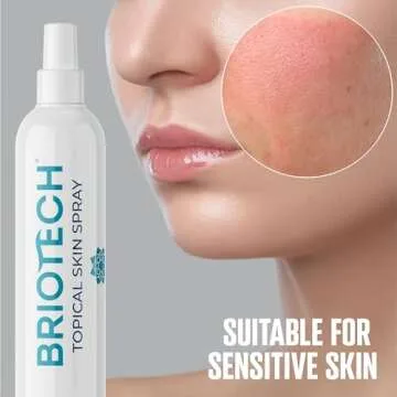 BRIOTECH Topical Skin Spray, Hypochlorous Acid Spray for Body & Face, Eyelid Cleanser, HOCl Facial Mist, Support Against Irritation, Calm Redness, Soothe Foot & Scalp, 8 fl oz ea, 2 ct