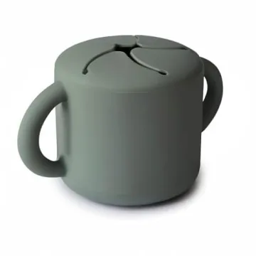 Mushie Silicone Snack Cup for Toddlers - Spill Proof Food Container