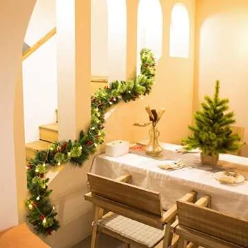 9 Ft Artificial Christmas Garland with Pine Cones