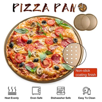 COOKWIN Pizza Pan - Non-Stick, 12.6 Inch Baking Essential