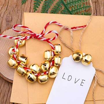 Jingle Bells for Craft, 300 Pieces Bulk DIY Christmas Bells for Decoration, Home Decoration (Silver/Gold, 0.5 Inch)