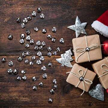 Jingle Bells for Craft, 300 Pieces Bulk DIY Christmas Bells for Decoration, Home Decoration (Silver/Gold, 0.5 Inch)