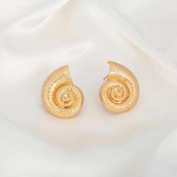 WOWORAMA Gold Conch Shell Jewelry Set for Women