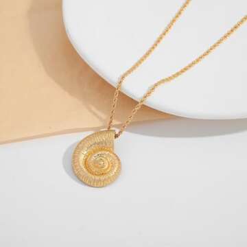 WOWORAMA Gold Conch Shell Jewelry Set for Women