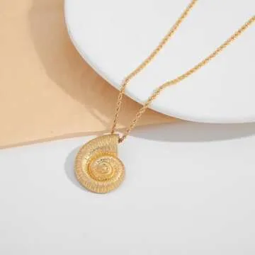 WOWORAMA Gold Conch Shell Jewelry Set for Women