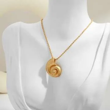 WOWORAMA Gold Conch Shell Jewelry Set for Women
