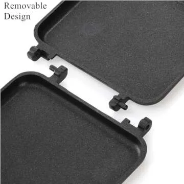 Cididu Hot Sandwich Maker, Sandwich Toaster Gas Stove, Double-sided Non-stick Frying Pan for Bread Cheese Pancake Breakfast, Stovetop Sandwich Grill Press Flip Pan for Camping Home