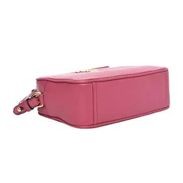 Stylish Prada Pink Leather Shoulder Camera Bag 1BH103