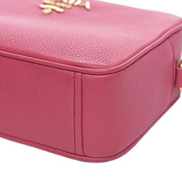 Prada Vitello Phenix Leather Peonia Pink Shoulder Camera Bag 1BH103