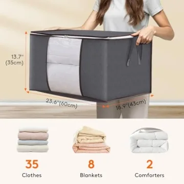 Lifewit 90L Large Storage Bags 6 Pack for Organizing