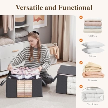 Lifewit 90L Large Storage Bags 6 Pack for Organizing